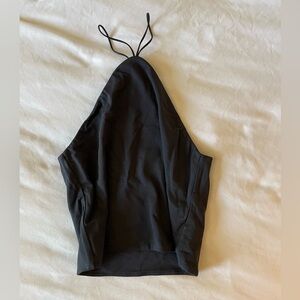 Aritzia Babaton cross neck thin strap tank in black